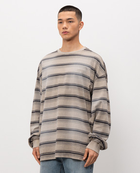 Juun.j Бежевий лонгслів в смужку з вінтажним ефектом JC6241P01A