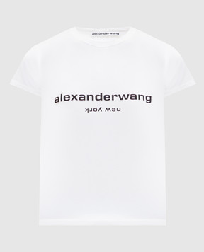 Alexander Wang Біла футболка в кристали 1CC2261292