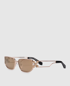 Off-White Золотисті сонцезахисні окуляри Allen з емблемою Arrow OW1027767460