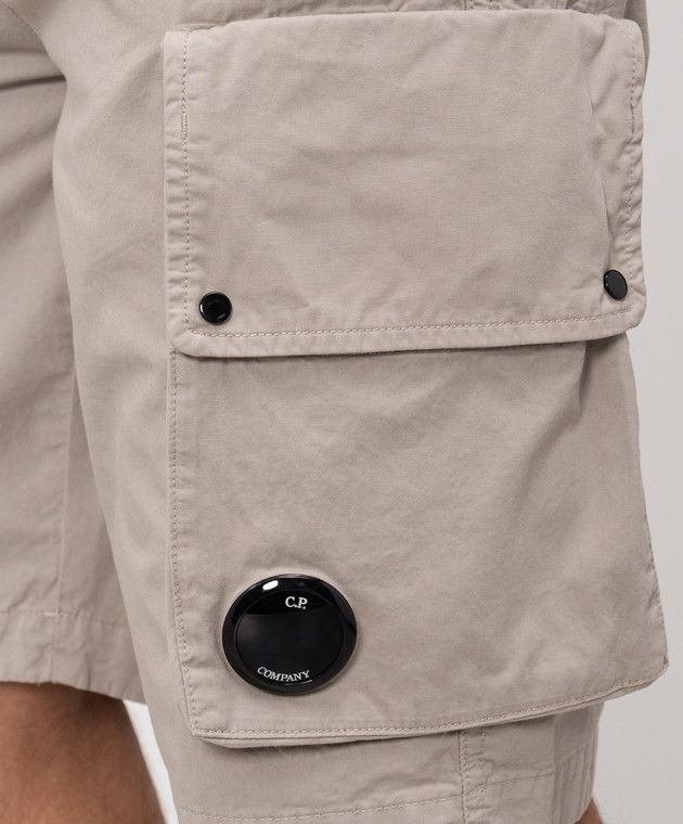 C.P. Company Сірі шорти-карго з патчем логотипа MBE245A110340O зображення 5