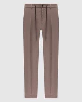Peserico Коричневі штани з льону R54295D02606