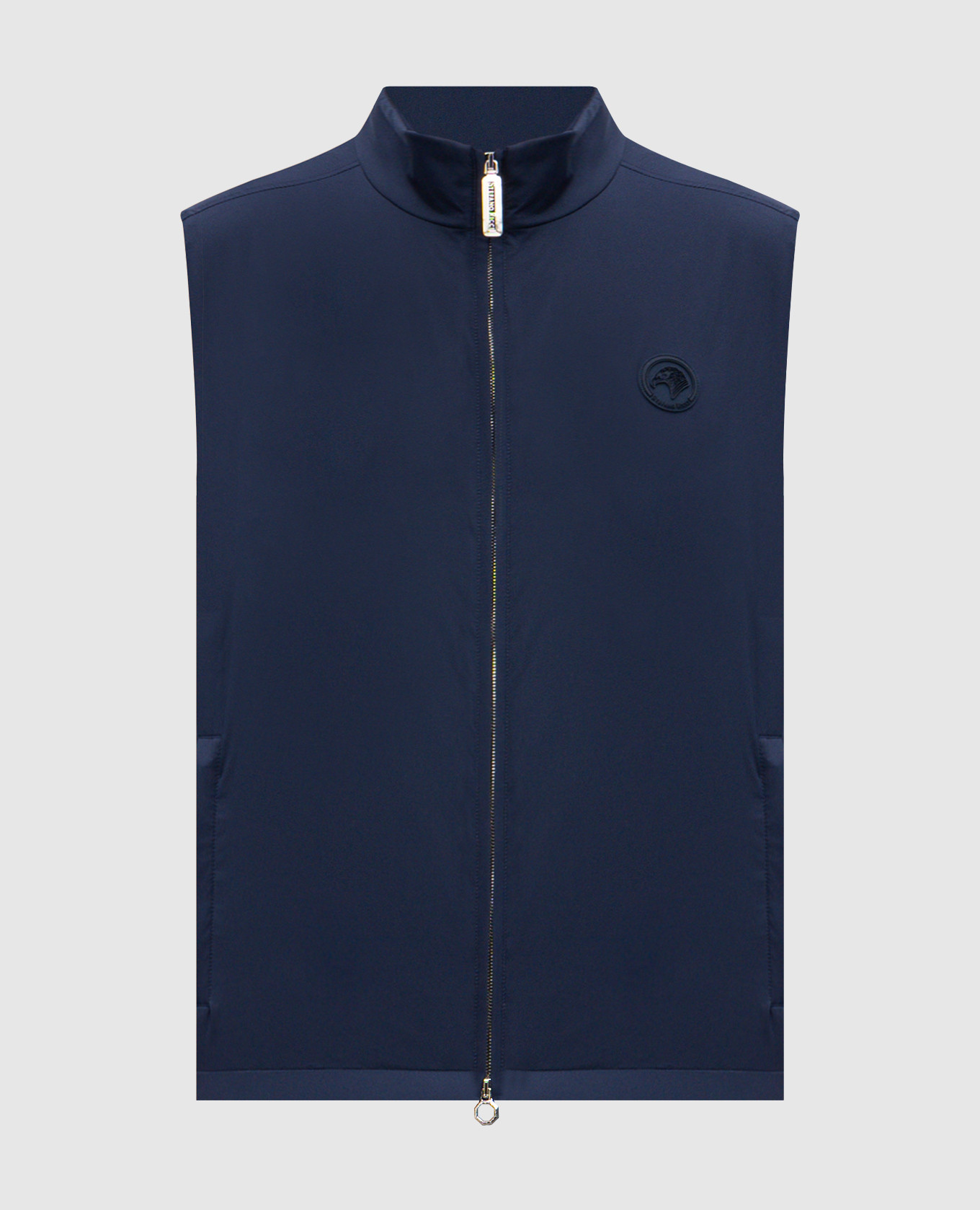 Синий жилет с логотипом