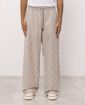 Off-White Бежевые брюки в эмблемы шаблон 44MCA28UF26F001