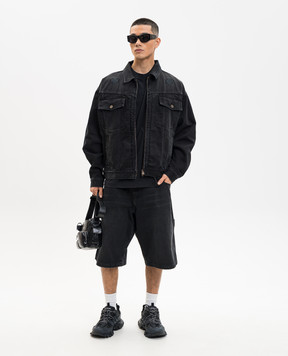 Vetements Чорні джинсові бермуди ME76DP095B1