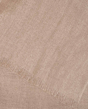 Brunello Cucinelli Коричневий палантин з кашеміру і шовку з люрексом MSCDAR097