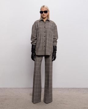 Ermanno Scervino Рубашка из шерсти в клетку D492K402ZHY