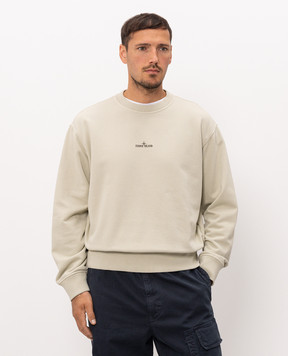 Stone Island Бежевый свитшот с принтом логотипа L2S156100039S0477