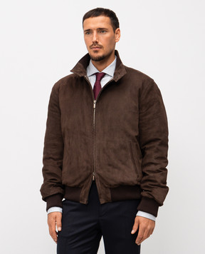 Peserico Коричневая замшевая пуховая куртка R52241C03CC627