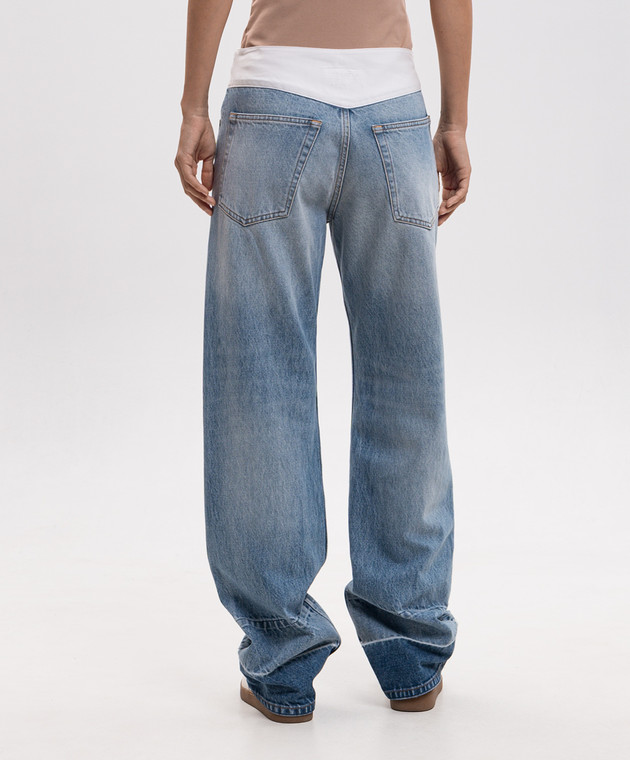 Maison Margiela MM6 Синие джинсы с эффектом потертости S52LA0282M30058 изображение 4