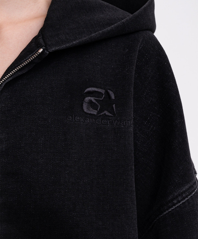 Alexander Wang Черная джинсовая спортивная куртка UDC4262303 изображение 5