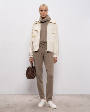 LISA YANG Коричневые брюки Jo из кашемира 202097