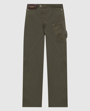 JW Anderson Джинси кольору хакі з патчем логотипа DT0126PG1933