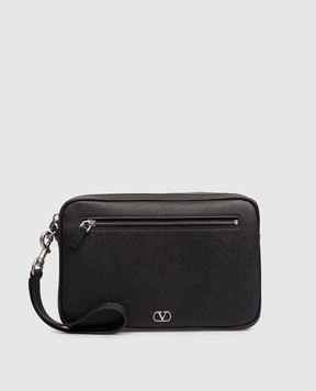 Valentino Чорна шкіряна сумка VLogo 8Y2P0AN8UAG