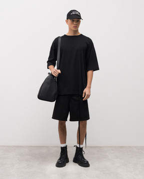 Ann Demeulemeester Чорна футболка Dieter High Comfort B0013827FA206