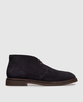 Brunello Cucinelli Синие замшевые дезерты Chukka MZUPEAE817