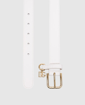 Dolce&Gabbana Дитячий білий ремінь з монограмою EE0071A1065