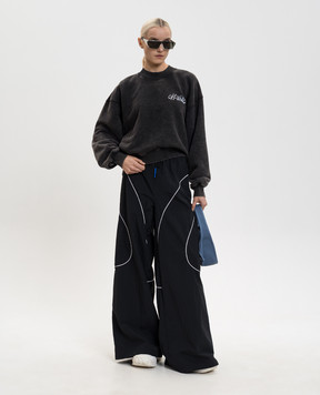 Off-White Сірий світшот з принтом логотипа Marker 2BA075S26FLE002