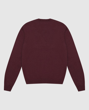 Off-White Детский бордовый свитер с шерстью 44GHE002F26K002