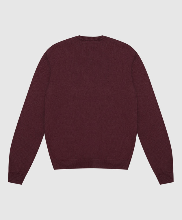 Off-White Дитячий бордовий светр з вовною 44GHE002F26K002 зображення 2