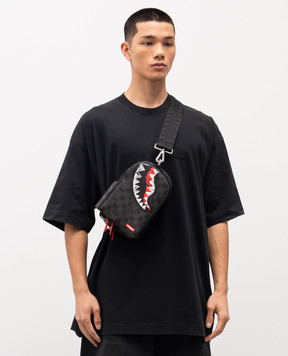 Sprayground Дитяча чорна сумка-слінг Midnight Shadow 910B8227NSZ