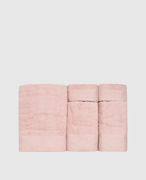 Blumarine Home Набор розовых махровых полотенец Crystelle с вышивкой 5 шт H0000230044