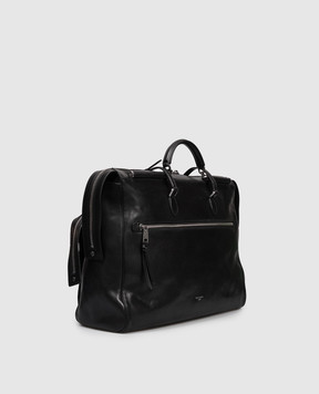 Dolce&Gabbana Чорна шкіряна дорожня сумка Vittoria BM2581AH850