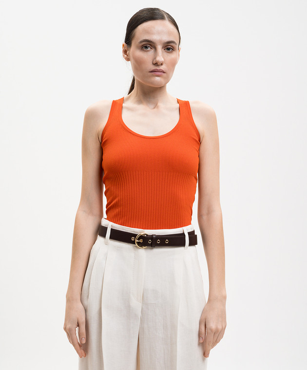 Max Mara Оранжевая майка GHIRO MXMGHIRO изображение 3