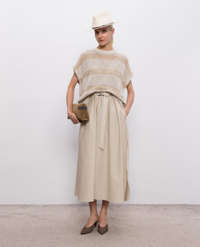 Brunello Cucinelli Бежева сукня міді M0F79A5092