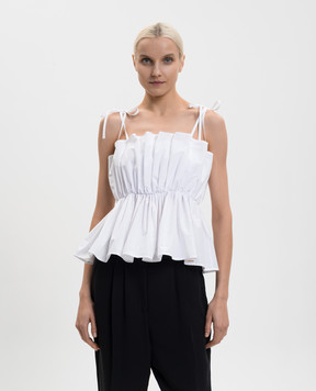 Twinset Белый топ с драпировкой 261TF2031