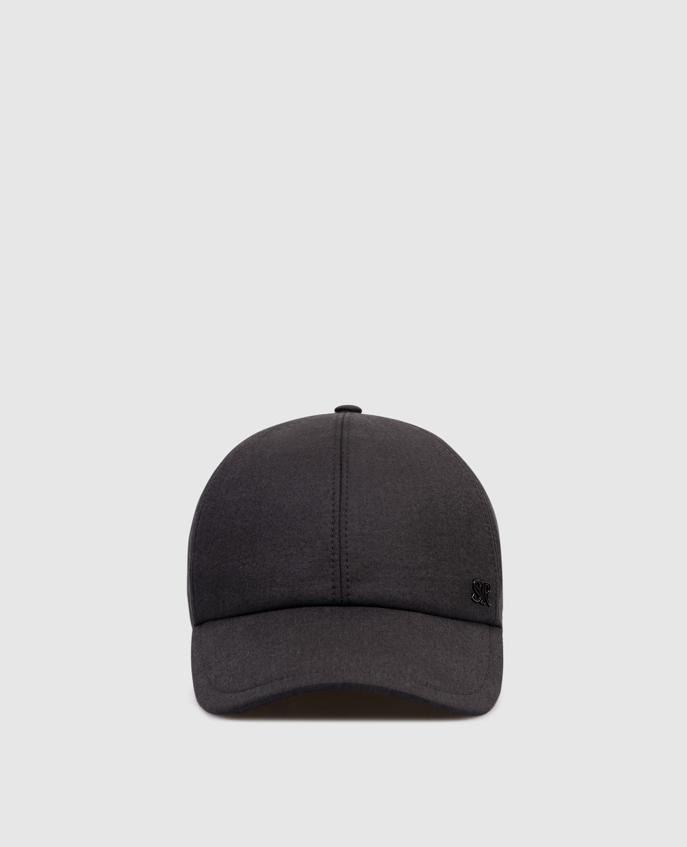 Черная кепка из кашемира и шелка