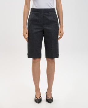 Thom Browne Серые бермуды из шерсти FTR024A00891