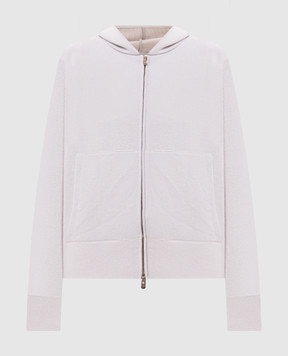 Agnona Спортивная куртка цвета айвори из кашемира, шерсти и шелка KN120282G120Q