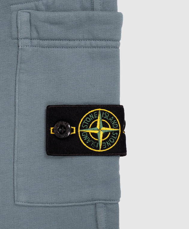 Stone Island Детские синие джоггеры с патчем логотипа L2S166200002S0A2028 изображение 3