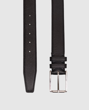 Kiton Чорний шкіряний ремінь USCA006N00126