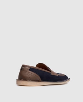 Dolce&Gabbana Синие замшевые лоферы A50744A0084