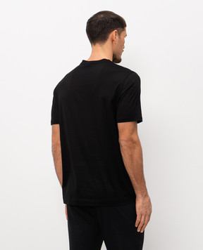 CAPOBIANCO Чорна футболка з нашивкою логотипа 20M660MK00