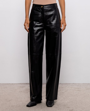 Max Mara Черные кожаные брюки LEGNO MSTLEGNO