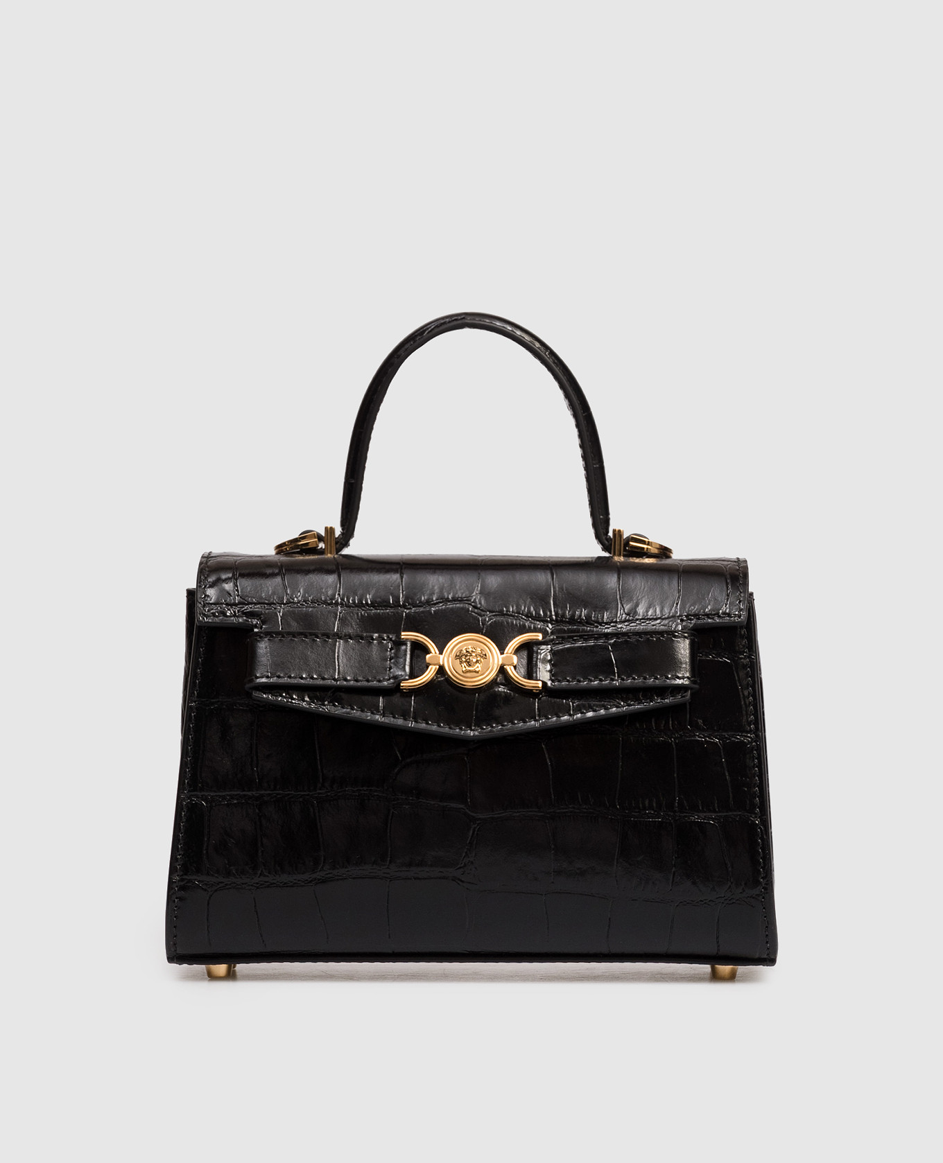 

Черная кожаная сумка Medusa '95, Черный, Сумки через плечо