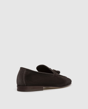 Brunello Cucinelli Коричневые замшевые лоферы MZUCAHG731