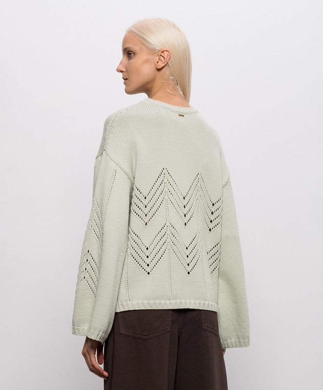 Twinset Зеленый свитер с шерстью 262TP3191 изображение 4