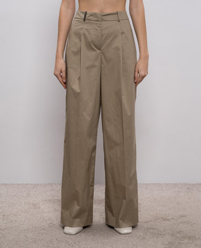 Peserico Штани кольору хакі з ланцюжком моніль A0468301979