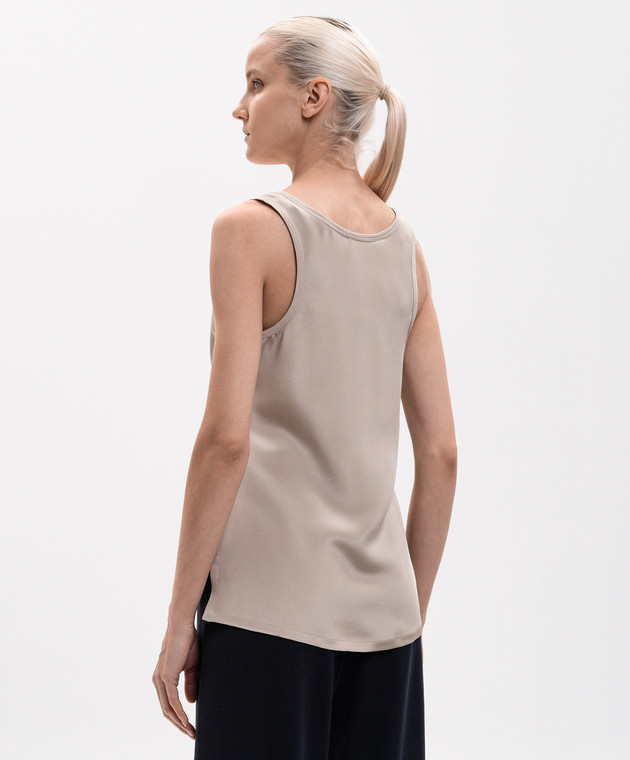 Max Mara Бежевий топ PAVIDO із шовку MXMPAVIDO зображення 3
