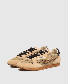 AUTRY Бежеві комбіновані кросівки Windspin з логотипом A1UNWSLWKP01