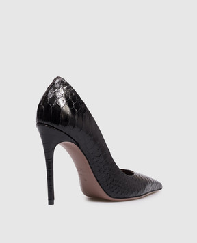 Paris Texas Черные кожаные туфли VERA с тиснением под кожу рептилии PX1854XPTAC