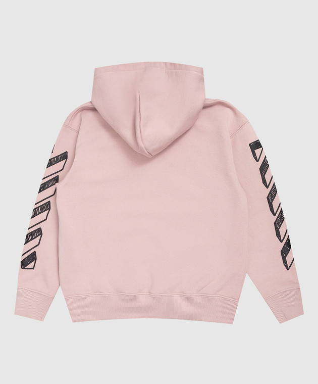Off-White Дитяче рожеве худі з принтом 44GBB002S26F005 зображення 2