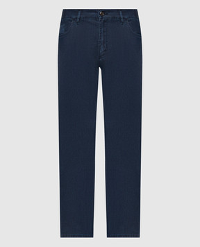 Castangia dal 1850 Сині джинси з патчем логотипа GDPCA311S26