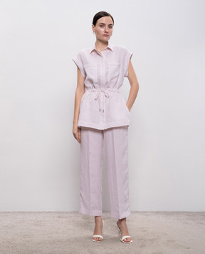 Peserico Розовые брюки из льна P0444502600