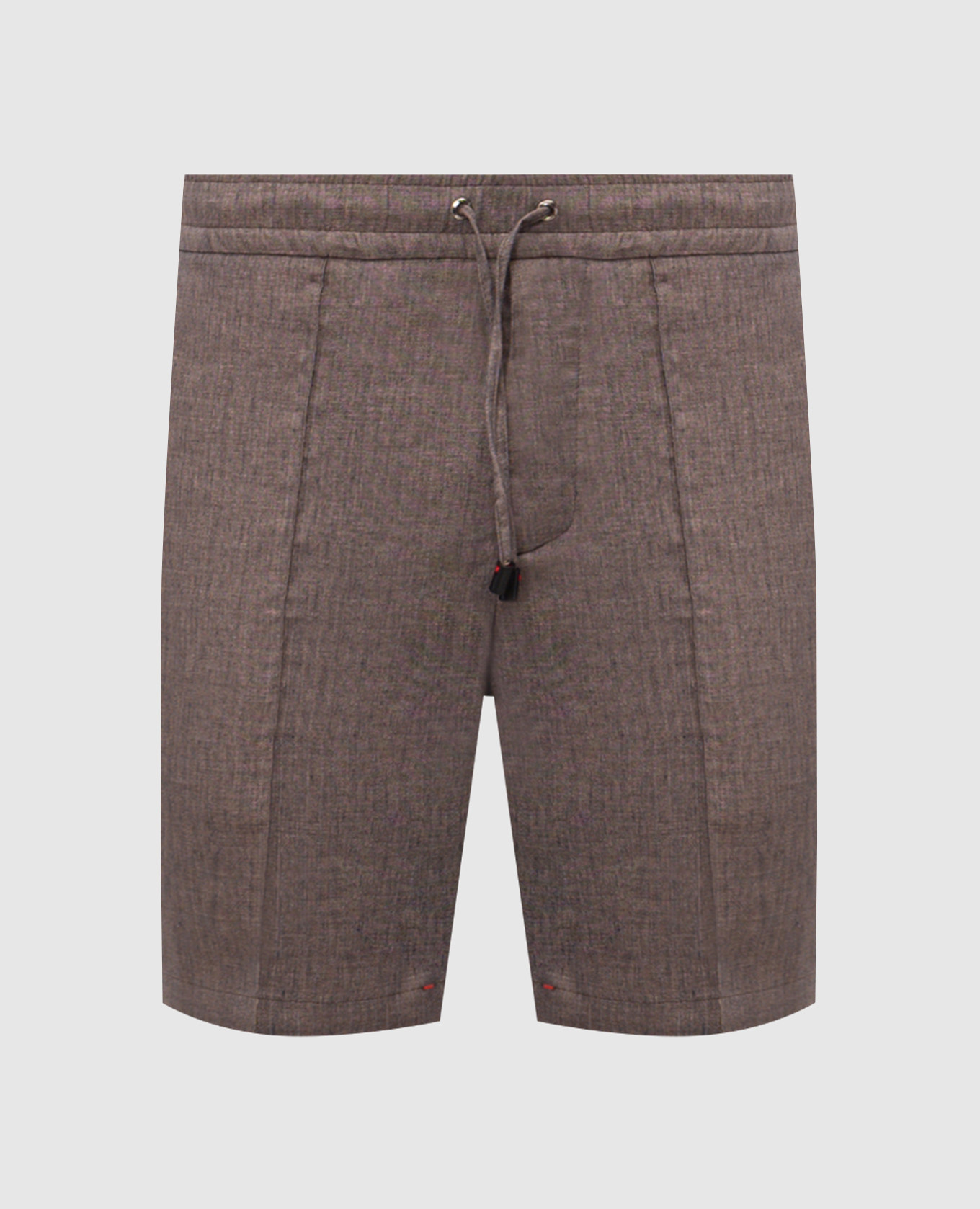 Коричневые шорты из льна