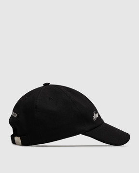 Ann Demeulemeester Черная кепка с вышивкой B0014644FA788