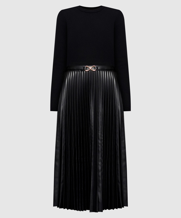 Twinset Чорна сукня з плісуванням 262TT3430